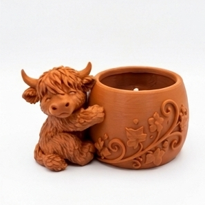 Cute Highland Cow Planter - Image 13