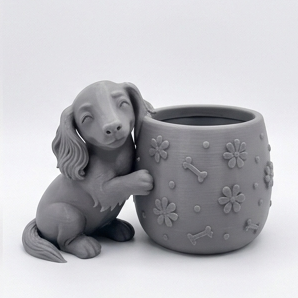 Cute Longhaired Dachshund Planter - Image 11