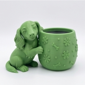 Cute Longhaired Dachshund Planter - Image 7