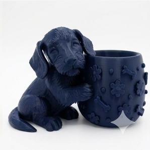 Cute Wire Haired Dachsund Planter - Image 2