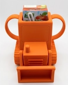 Bulldozer No-Squeeze Toddler Juice Box Holder