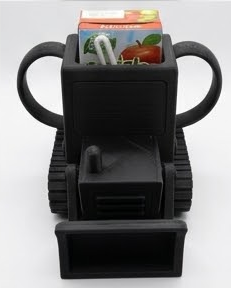 Bulldozer No-Squeeze Toddler Juice Box Holder - Image 3